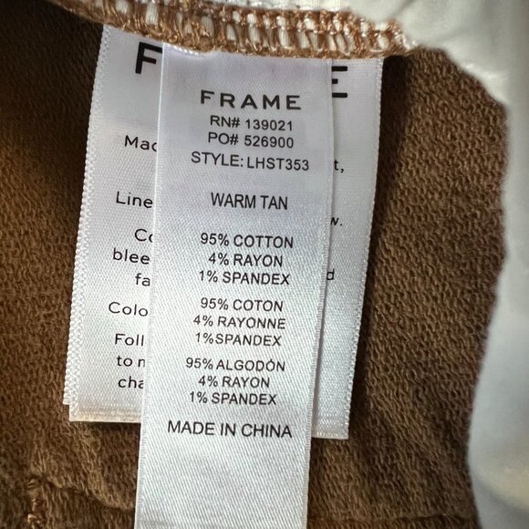 Frame Le High Straight in Warm Tan Corduroy Sz 27 - Picture 10 of 13